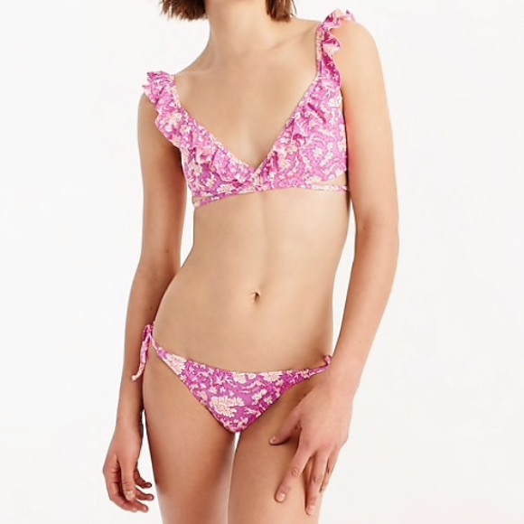 j crew ruffle bikini top